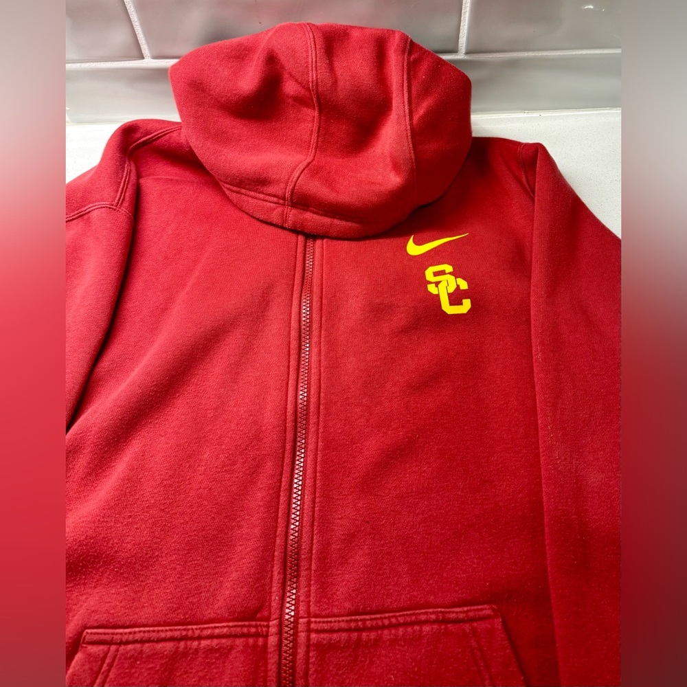 Nike USC University of Southern California Zip Up Hooded Sweatshirt